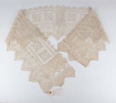 A selection of 18th and 19th century lace, including a border of guipure lace, 145cm x 25cm, other