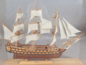 A 20th century scale model of a late 18th century Spanish galleon, detailed 'S. Juan Nepomocena