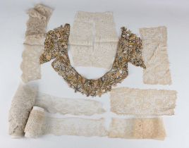 A large collection of mainly 18th and 19th century lace borders, sections and fragments.Buyer’s