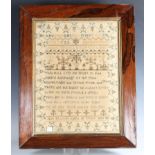 A William IV needlework sampler by Jane Elliott, aged 10 years, dated 1831, together with another