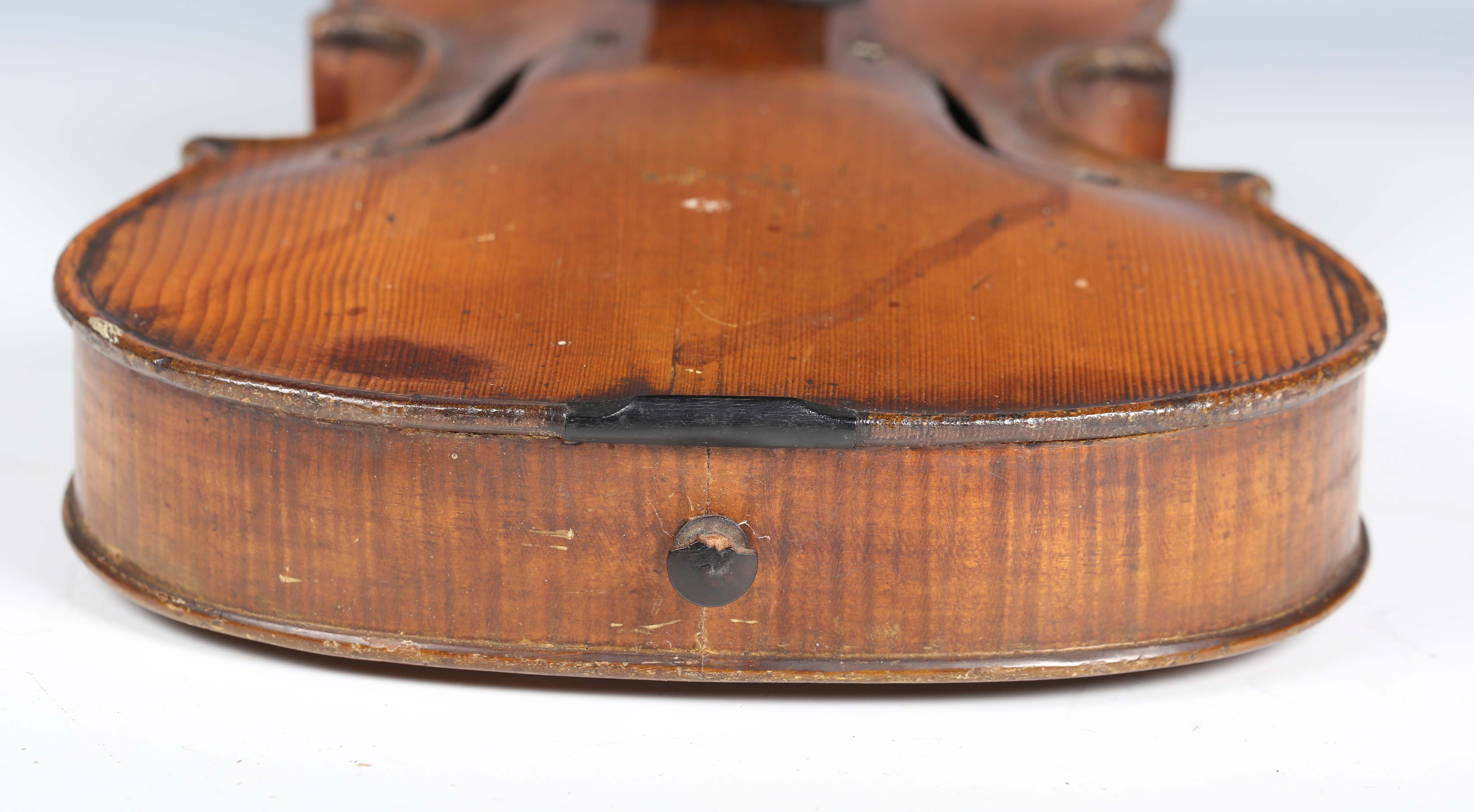 A violin with two-piece back, bearing interior label indistinctly inscribed 'G.A. How 1914', - Image 36 of 53