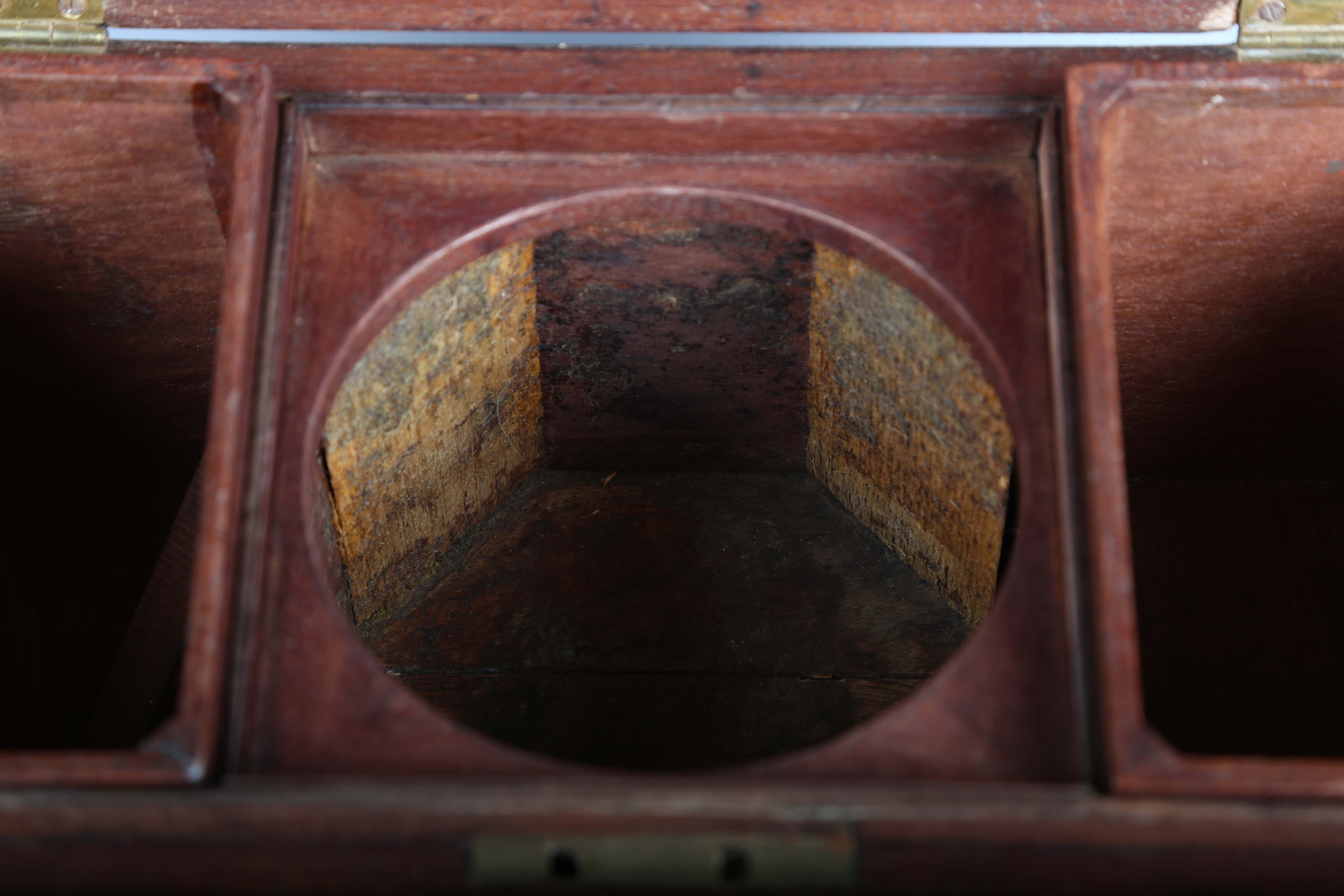 A Regency figured mahogany tea caddy with lion mask ring handles and claw feet, width 34cm.Buyer’s - Image 10 of 12