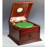 An early 20th century mahogany cased 'Cliftophone' gramophone with gilt finished fittings, width