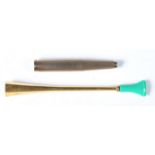 A 9ct gold cheroot holder and a 9ct gold cased pen section.Buyer’s Premium 29.4% (including VAT @