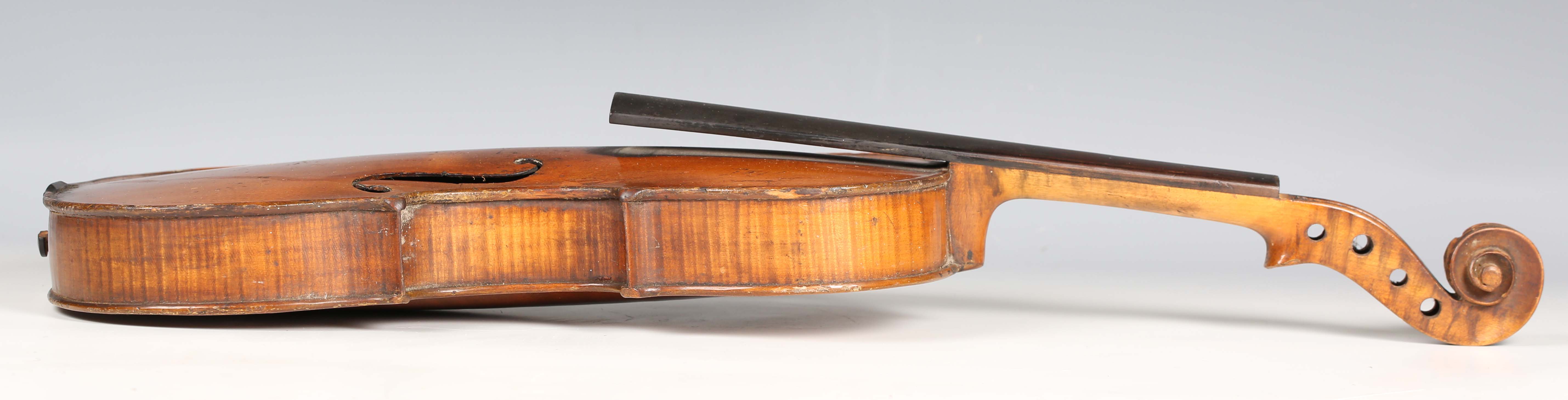 A violin with two-piece back, bearing interior label indistinctly inscribed 'G.A. How 1914', - Image 41 of 53