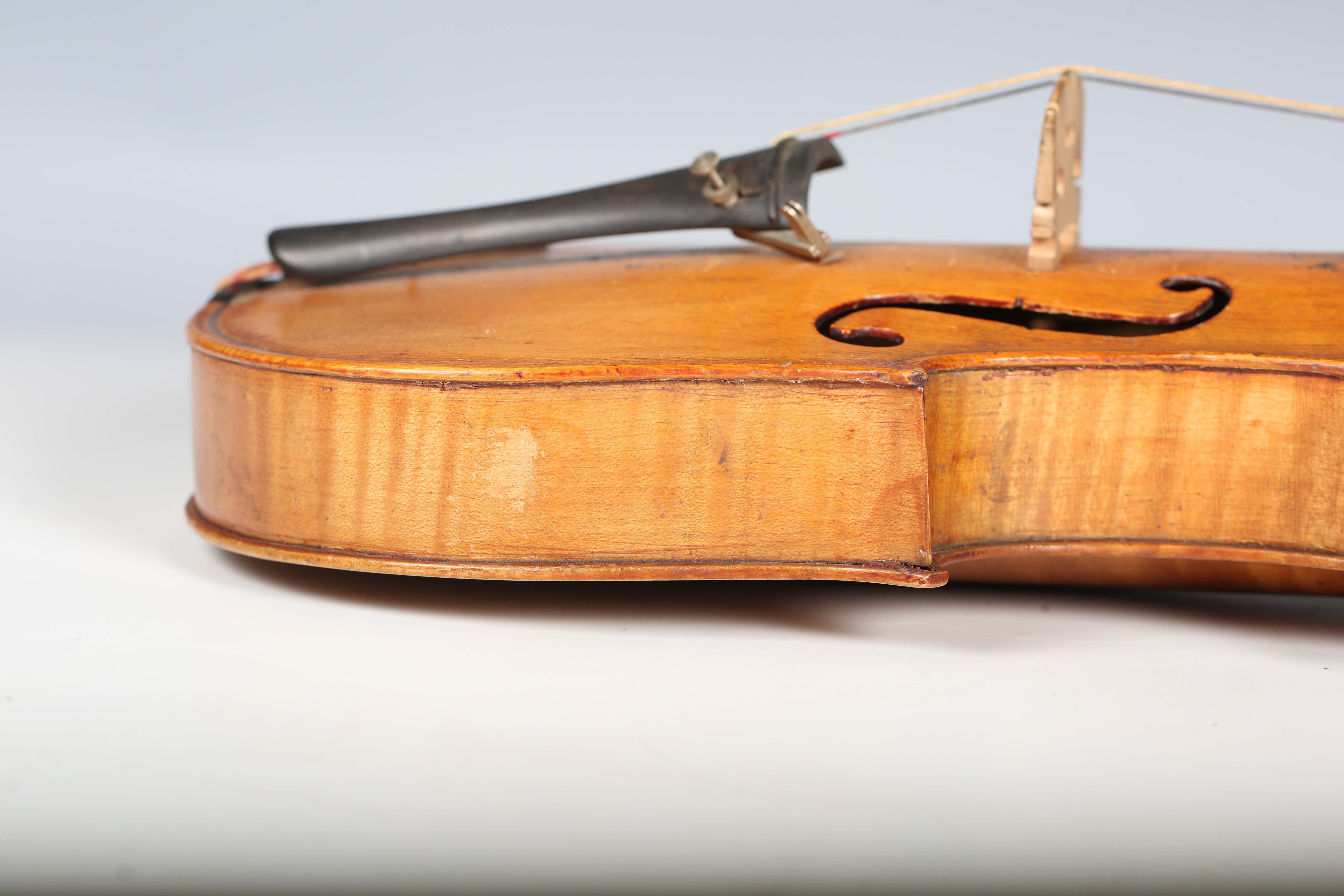 A violin with two-piece back, bearing interior label indistinctly inscribed 'G.A. How 1914', - Image 21 of 53