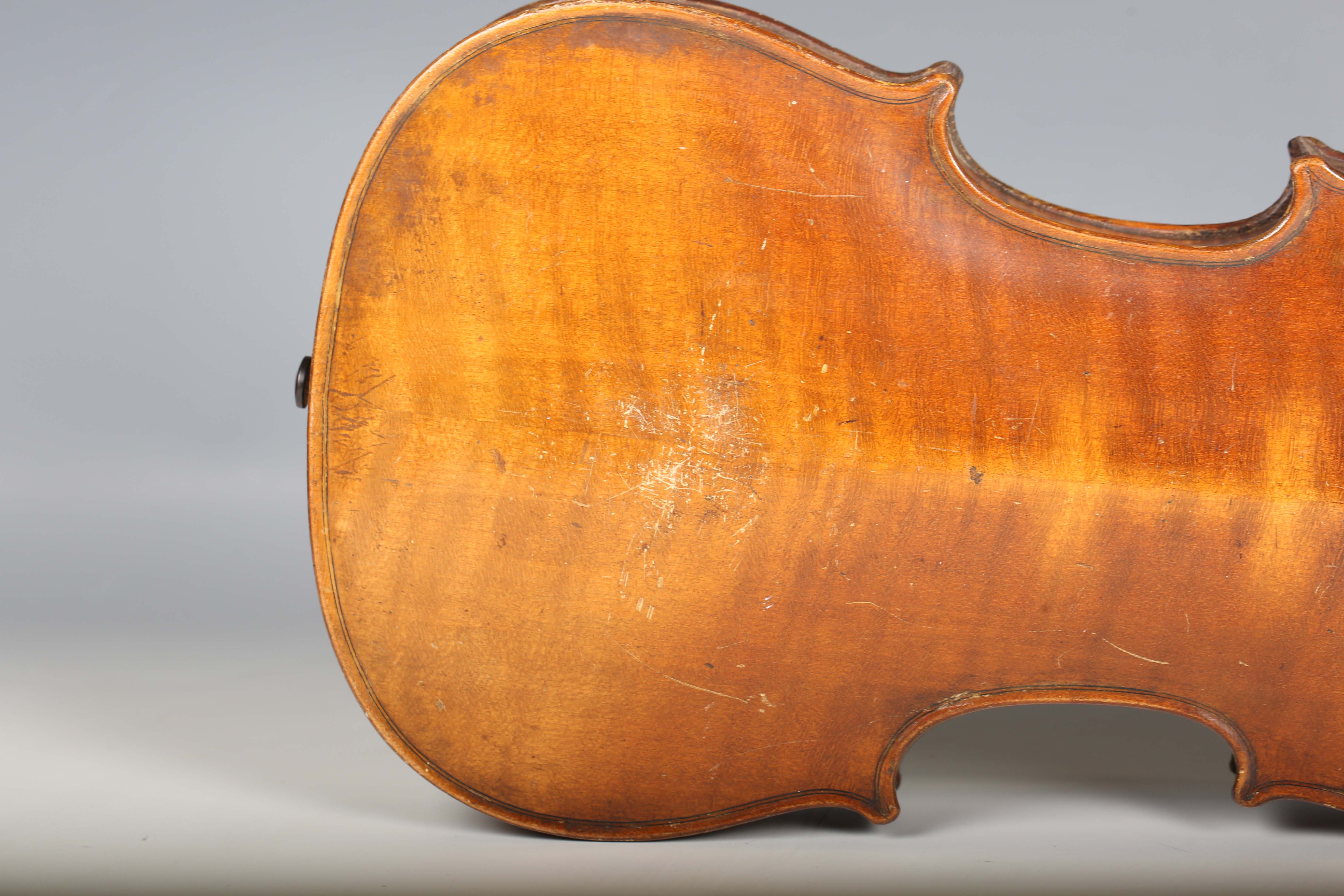 A violin with two-piece back, bearing interior label indistinctly inscribed 'G.A. How 1914', - Image 31 of 53