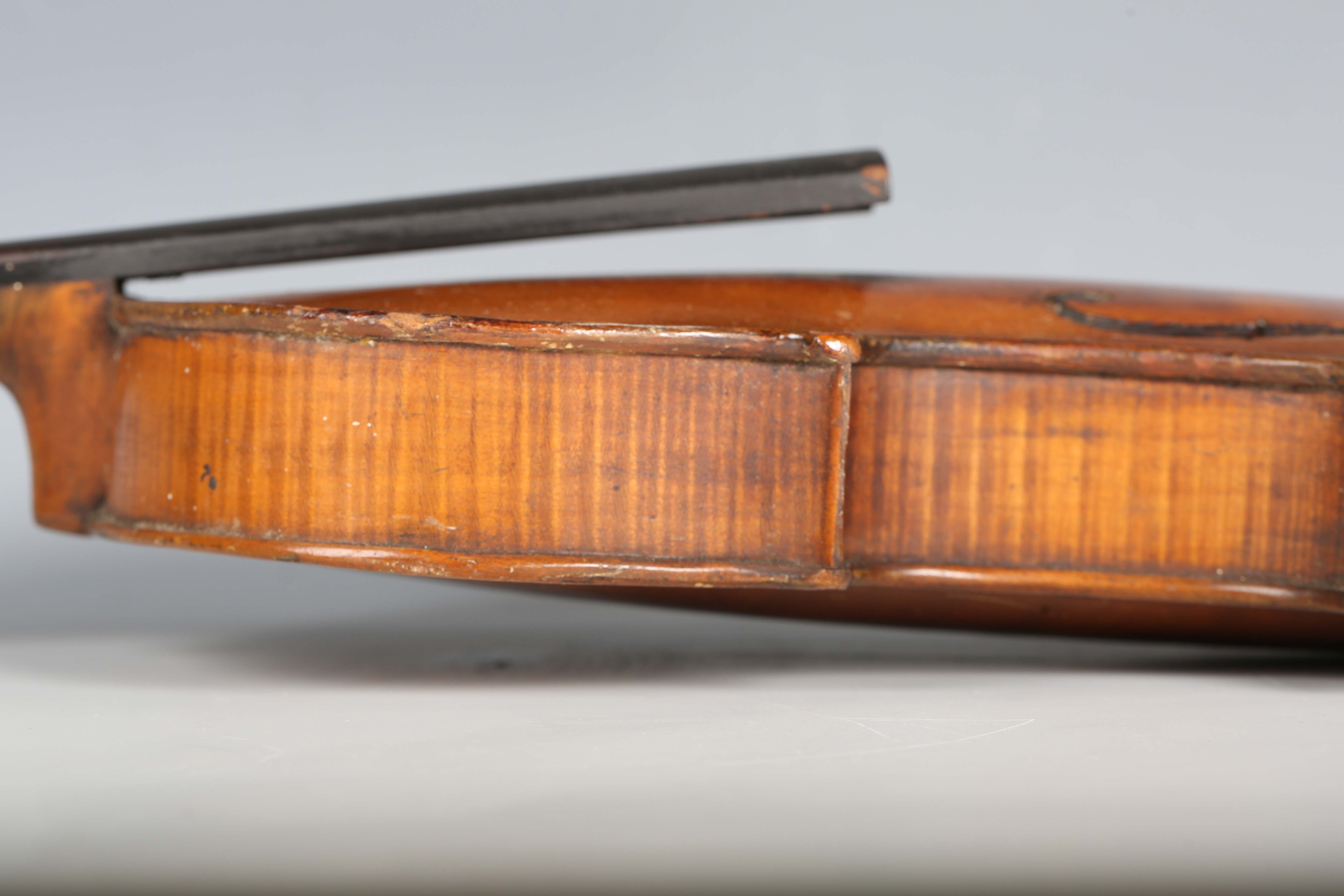 A violin with two-piece back, bearing interior label indistinctly inscribed 'G.A. How 1914', - Image 45 of 53