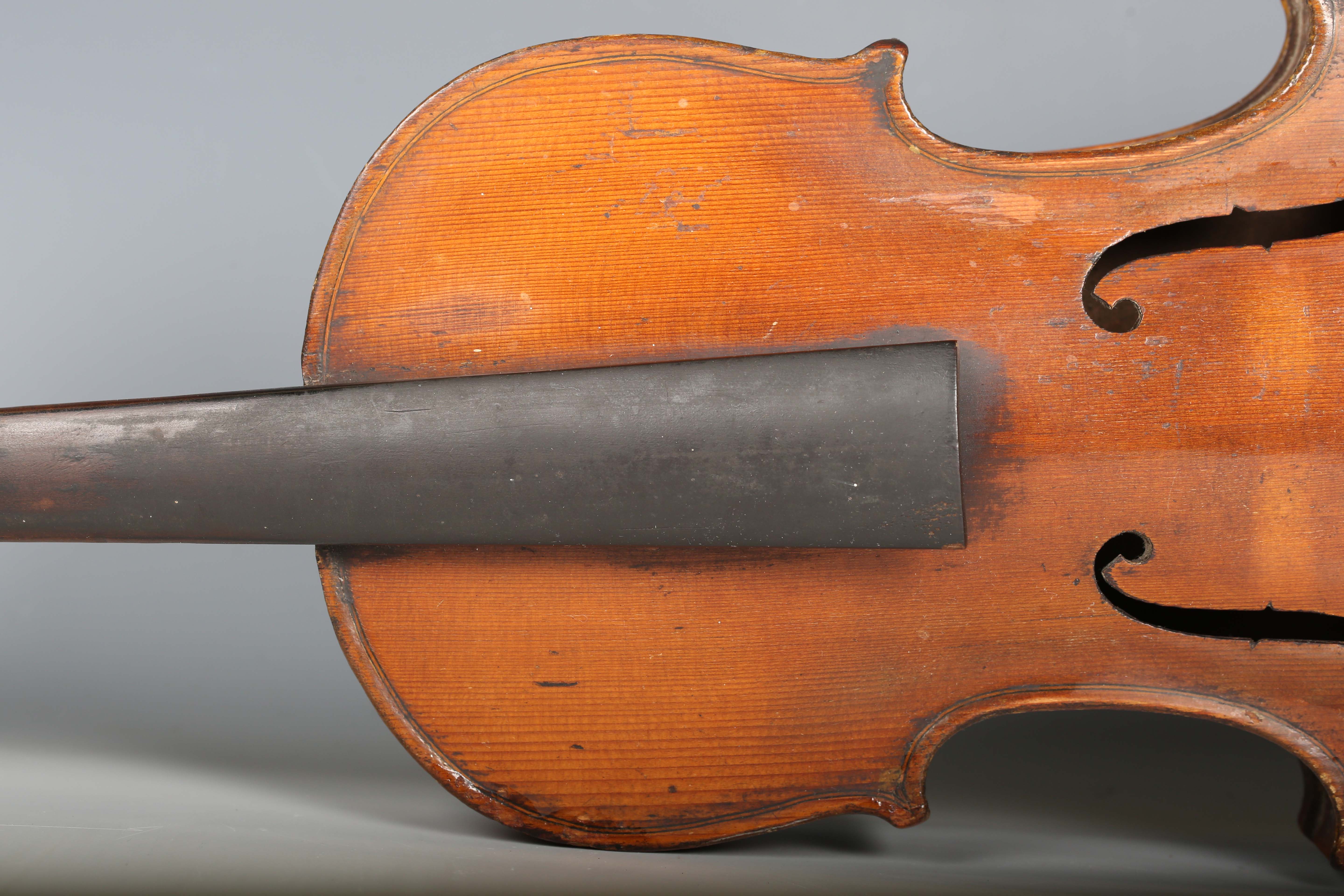 A violin with two-piece back, bearing interior label indistinctly inscribed 'G.A. How 1914', - Image 51 of 53