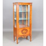 A modern French style kingwood and inlaid vitrine with applied gilt metal mounts, height 142cm,