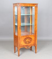 A modern French style kingwood and inlaid vitrine with applied gilt metal mounts, height 142cm,