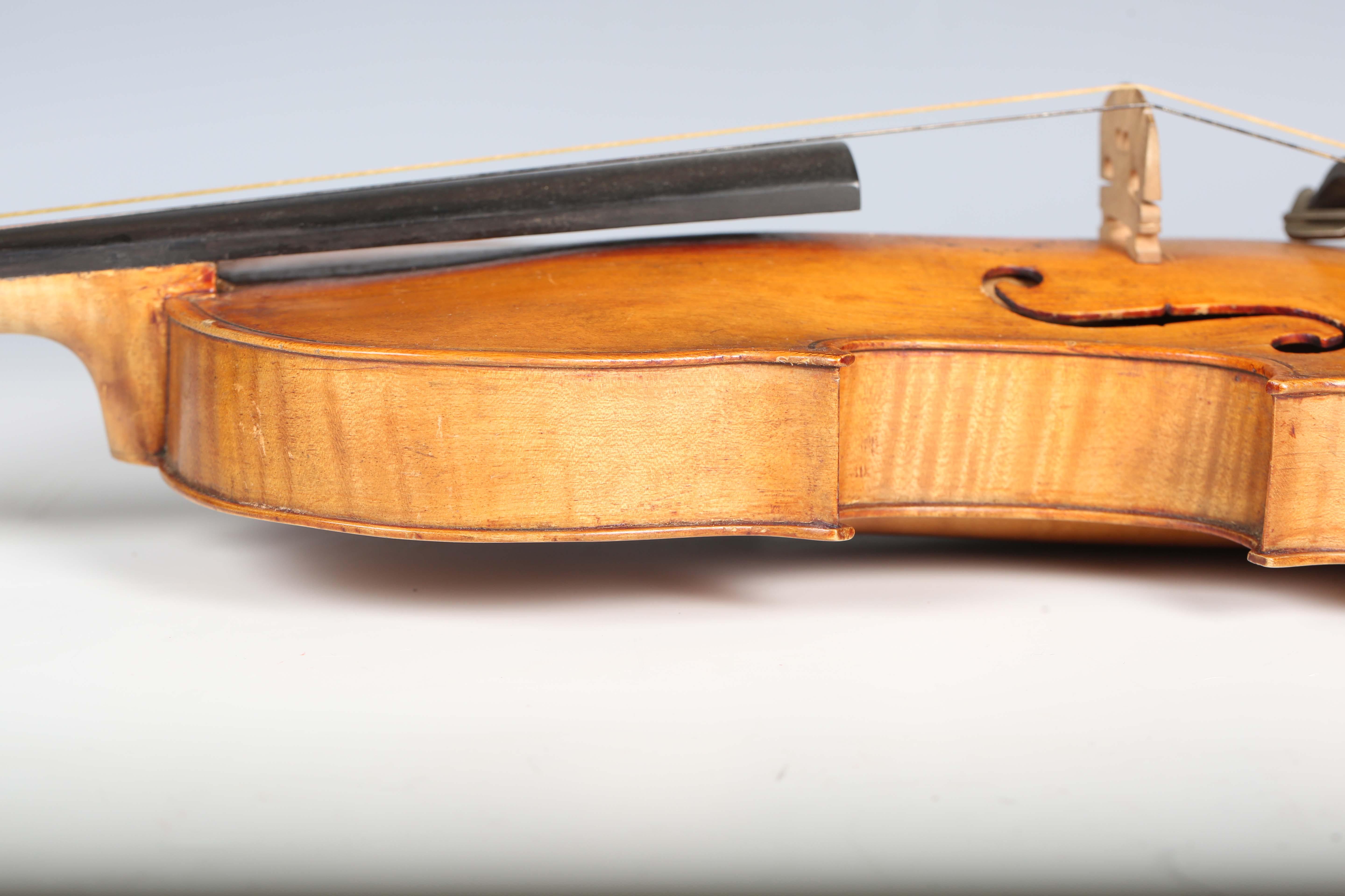 A violin with two-piece back, bearing interior label indistinctly inscribed 'G.A. How 1914', - Image 15 of 53