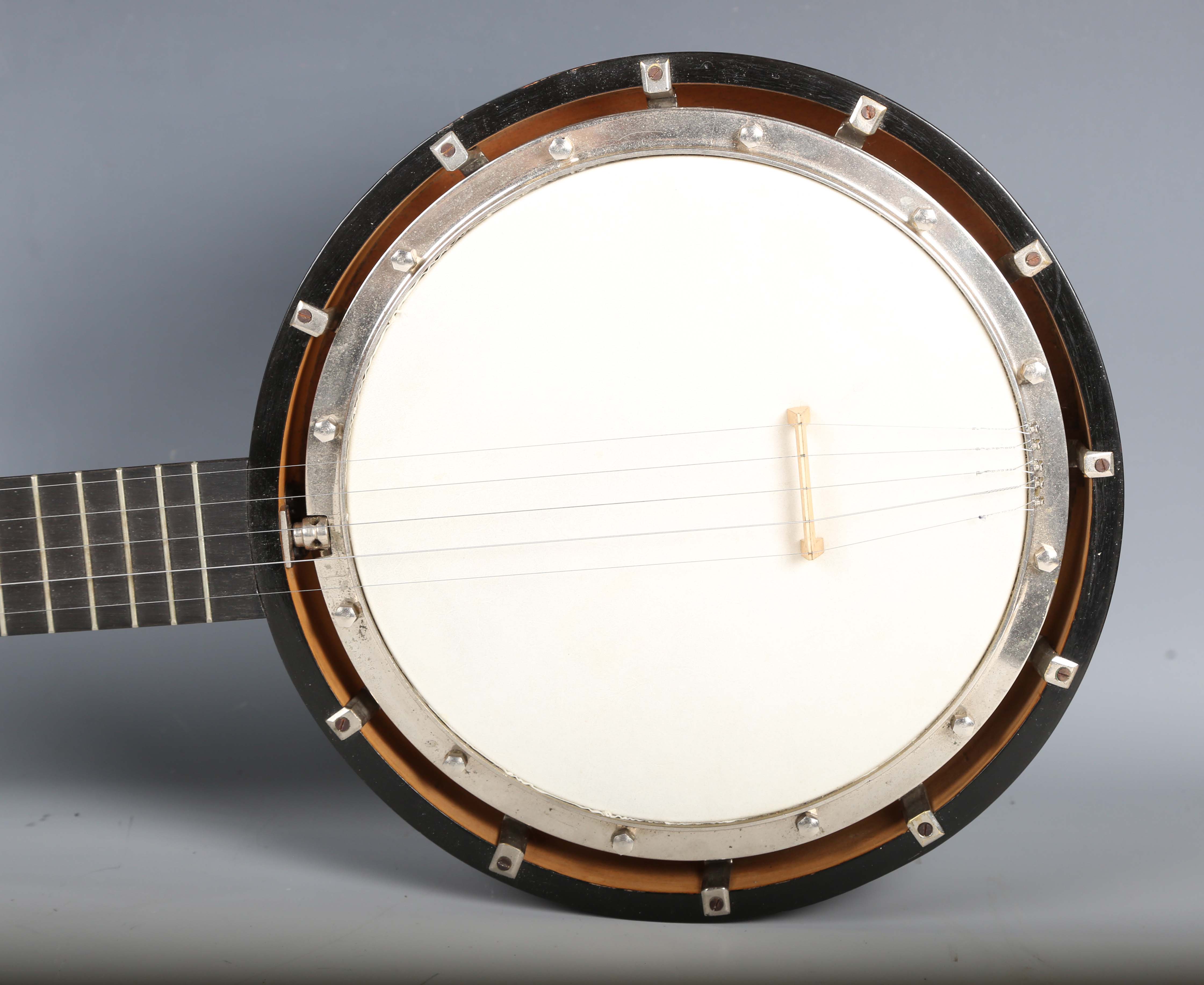 An early 20th century five-string banjo by Butler, Haymarket, London, length 90cm, cased.Buyer’s - Image 26 of 26