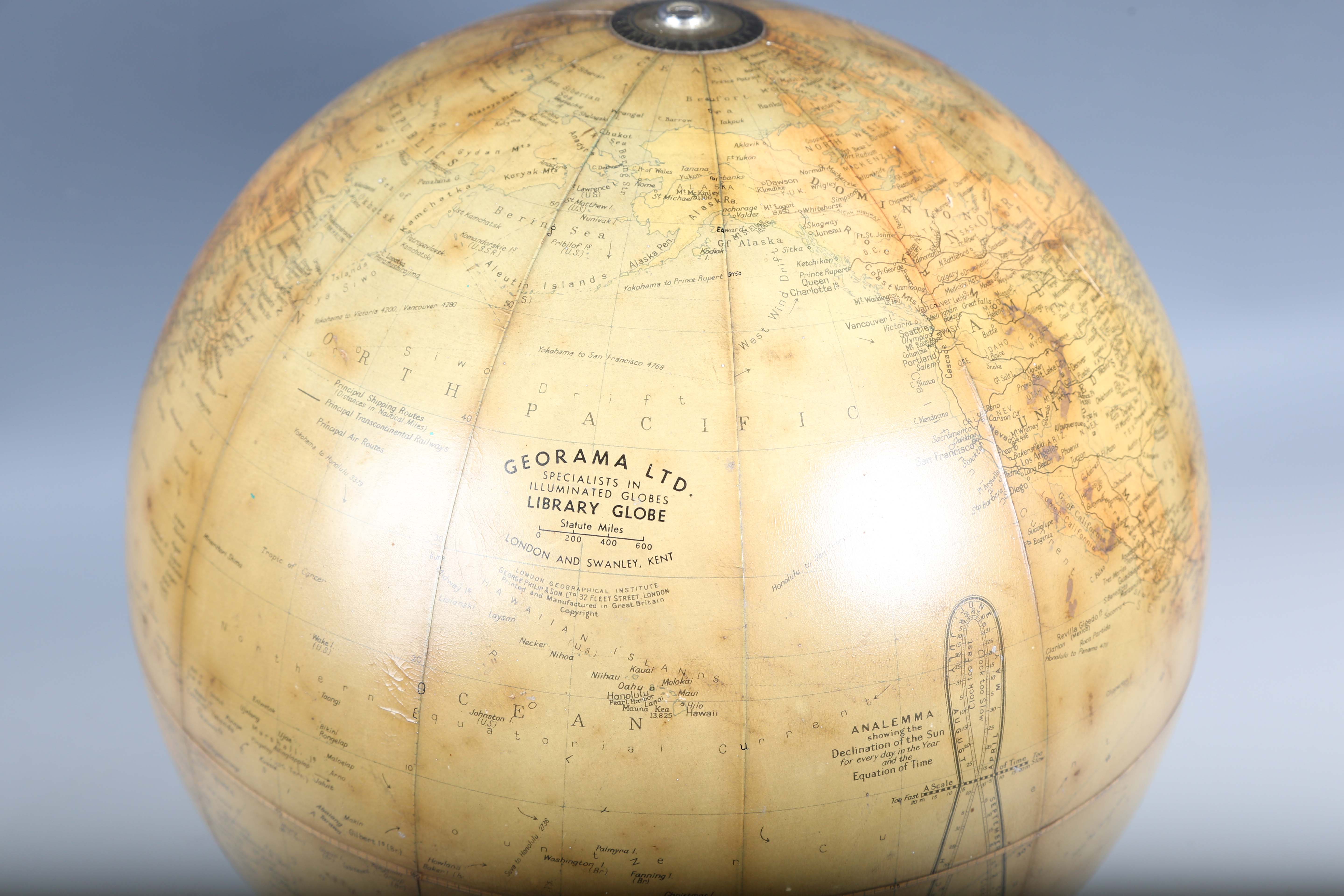 A mid-20th century Georama Ltd library globe, detailed 'Specialists in Illuminated Globes', diameter - Image 5 of 11