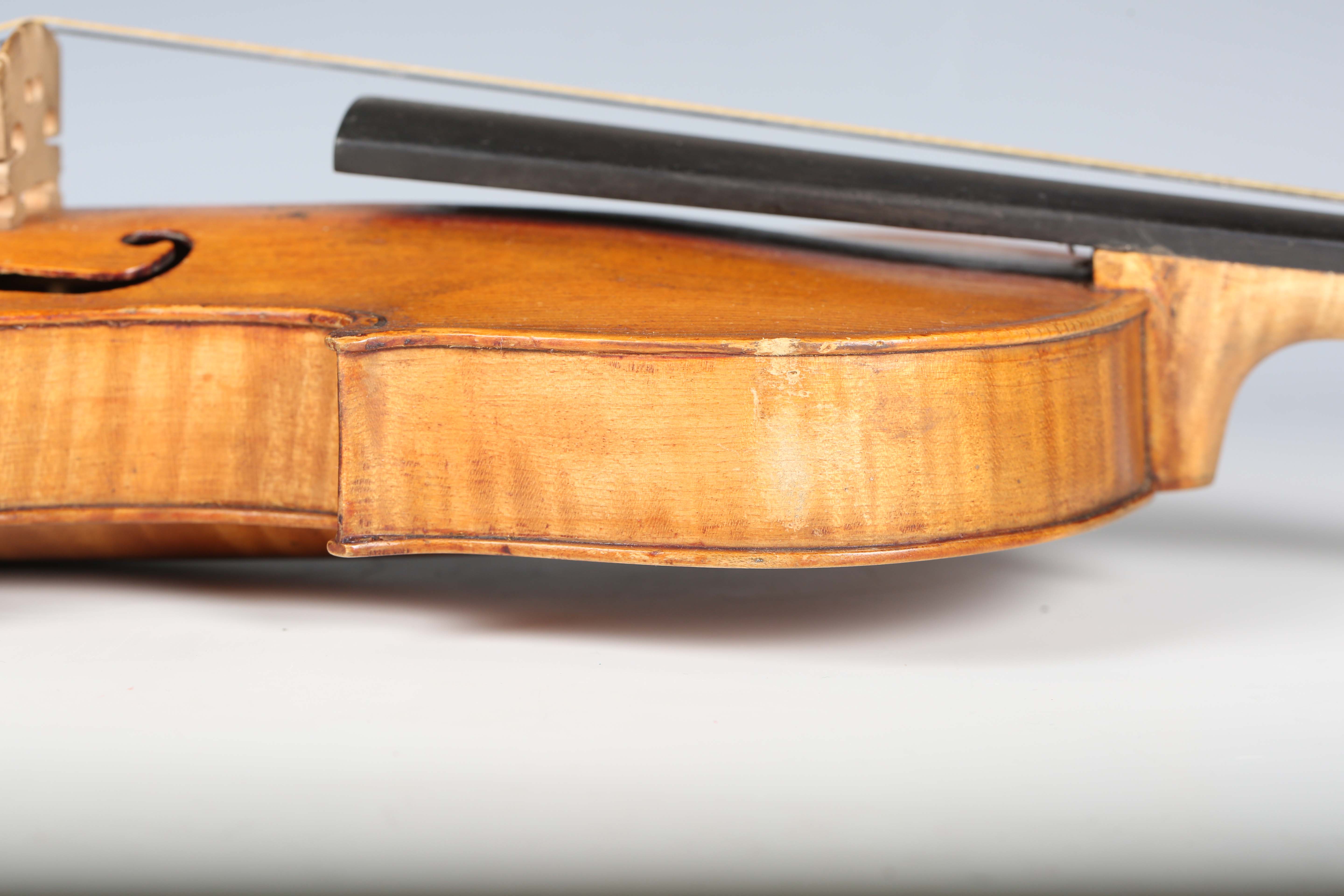 A violin with two-piece back, bearing interior label indistinctly inscribed 'G.A. How 1914', - Image 22 of 53