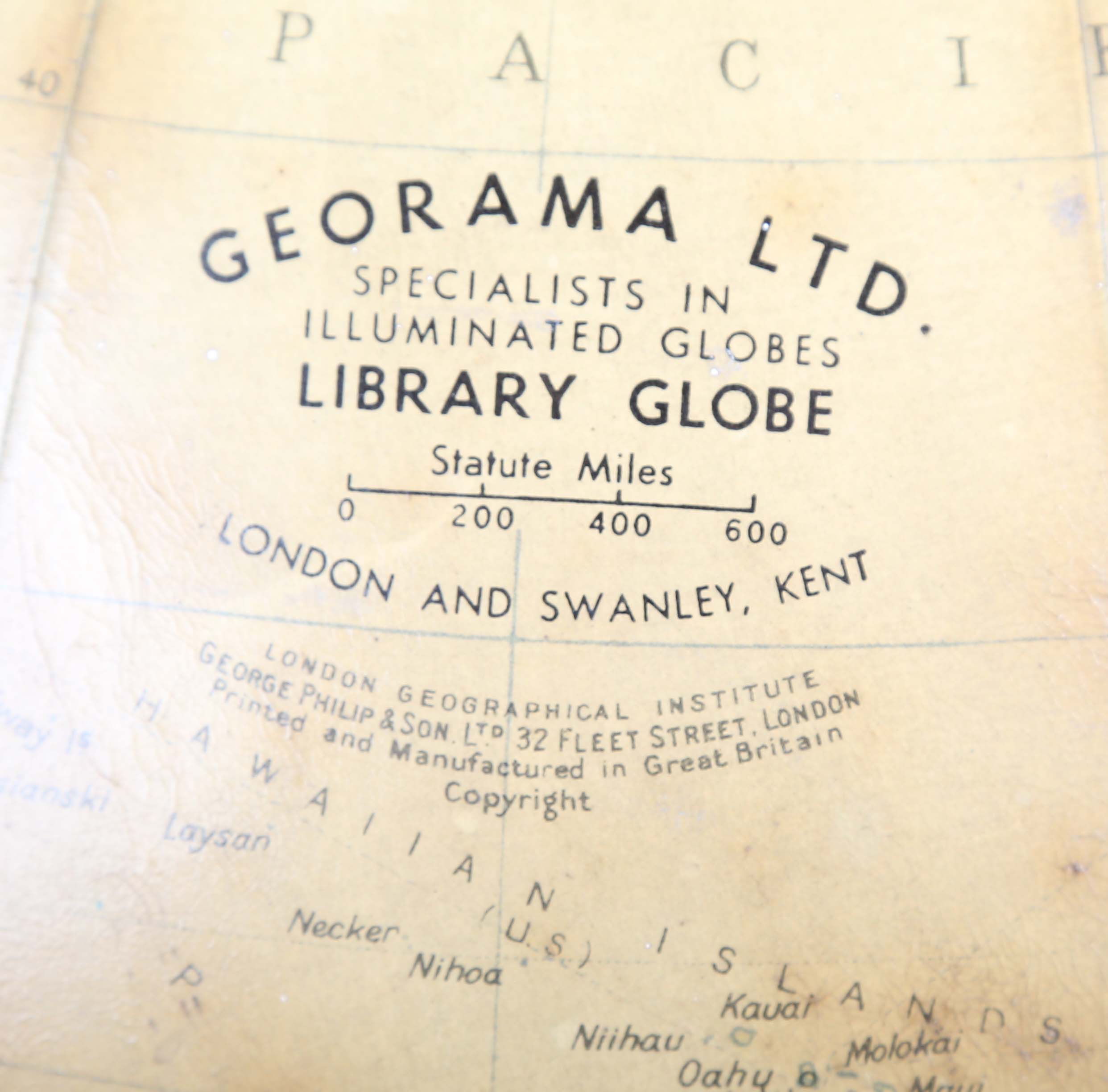 A mid-20th century Georama Ltd library globe, detailed 'Specialists in Illuminated Globes', diameter - Image 4 of 11