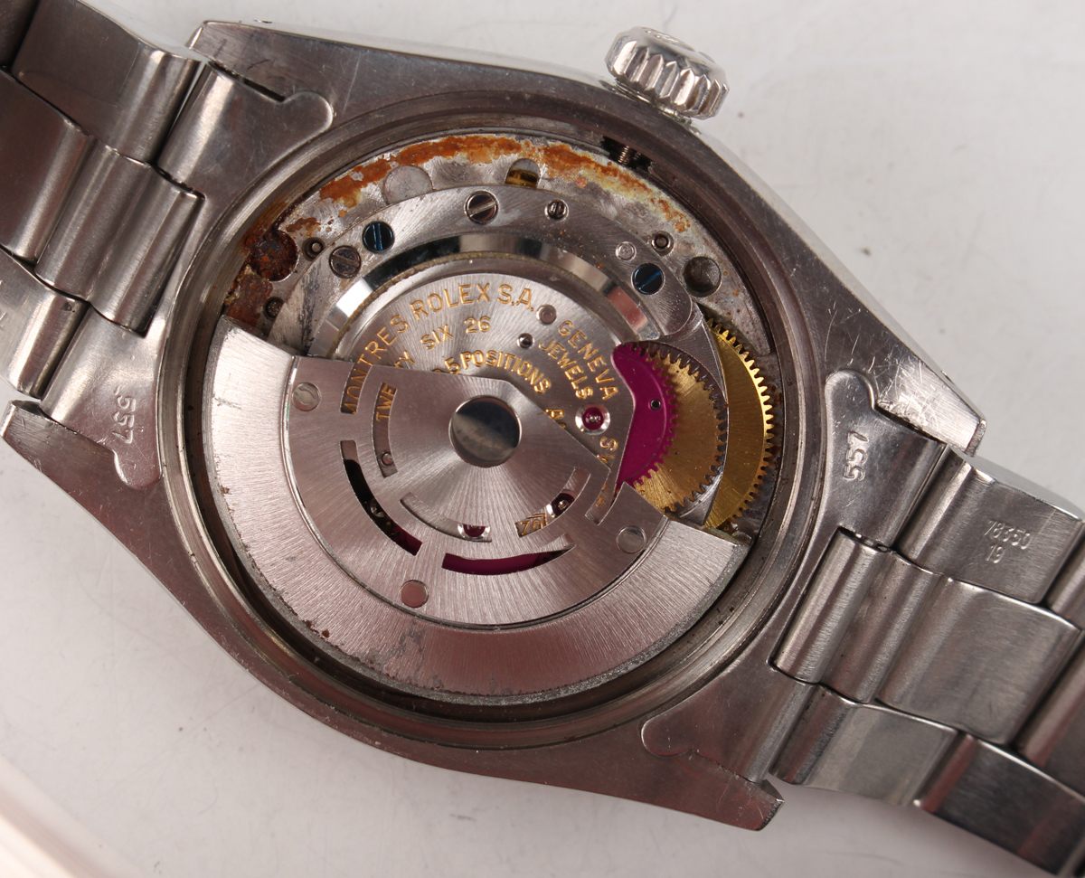 A Rolex Oyster Perpetual Date stainless steel gentleman's bracelet wristwatch, Ref. 1500, circa - Image 7 of 7