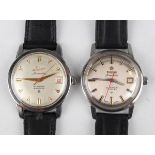 A Felca Airmaster Nivaflex steel cased gentleman's wristwatch with signed jewelled movement, the