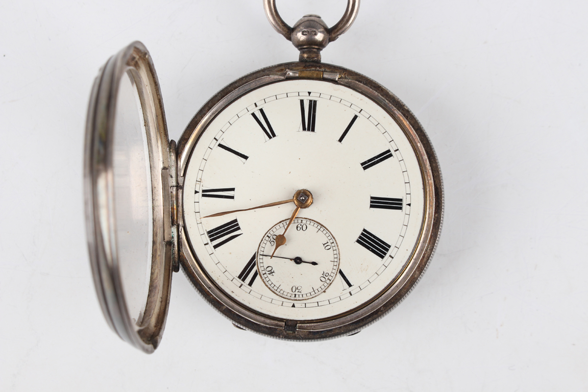 A silver cased keywind open-faced gentleman's pocket watch, the gilt fusee movement with lever - Image 17 of 18