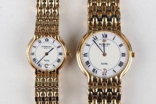 A Raymond Weil Genève Fidelio gilt metal gentleman's bracelet wristwatch, case diameter 3.2cm,