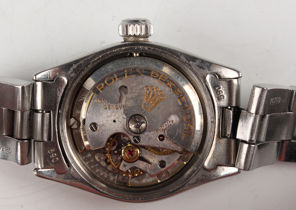 A Rolex Oyster Perpetual Lady Date stainless steel lady's bracelet wristwatch, Ref. 6516, with - Image 6 of 8