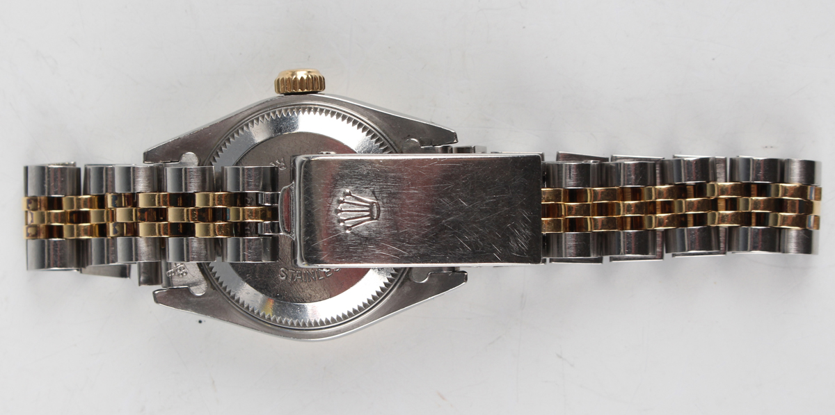 A Rolex Oyster Perpetual Datejust steel and gold lady's bracelet wristwatch, circa 1987, with signed - Image 4 of 7