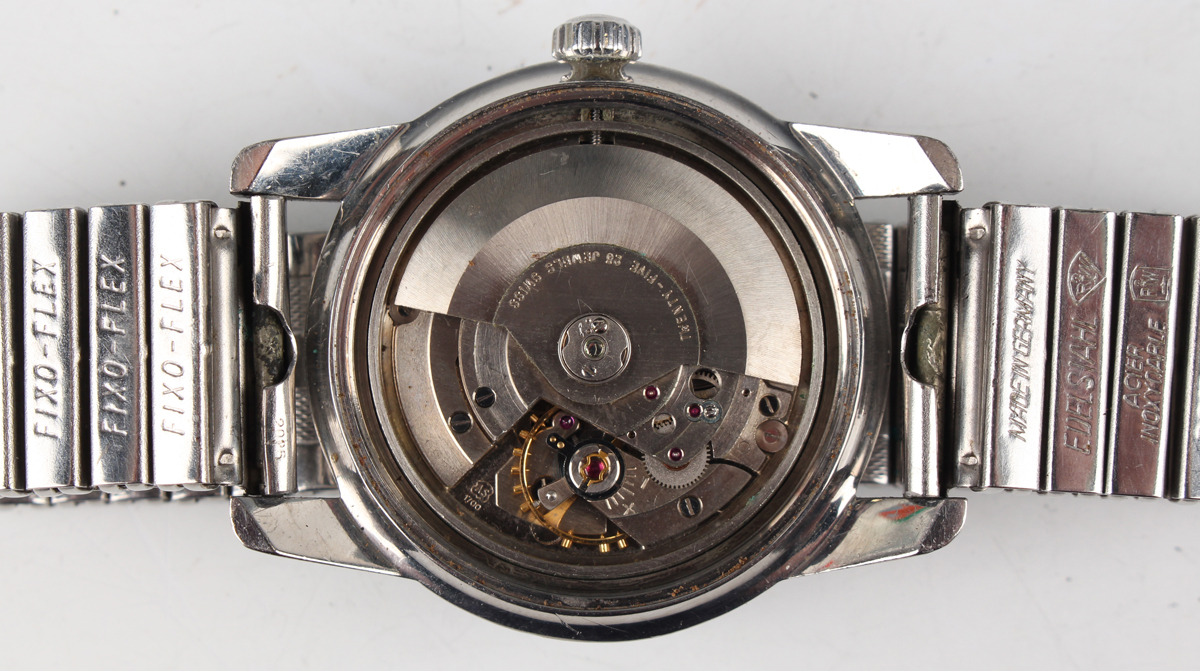 An Orion steel backed diver's style gentleman's wristwatch with unsigned E.B. movement, the signed - Image 9 of 15