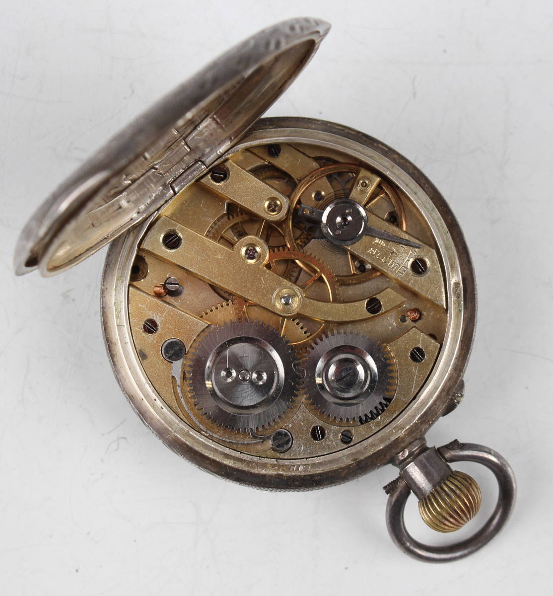 A silver cased keywind open-faced gentleman's pocket watch, the fusee movement with lever - Image 4 of 10