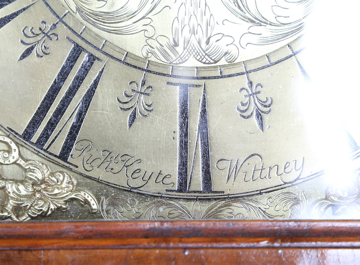 An early 18th century walnut longcase clock with eight day movement striking on a bell, the 10- - Image 10 of 10