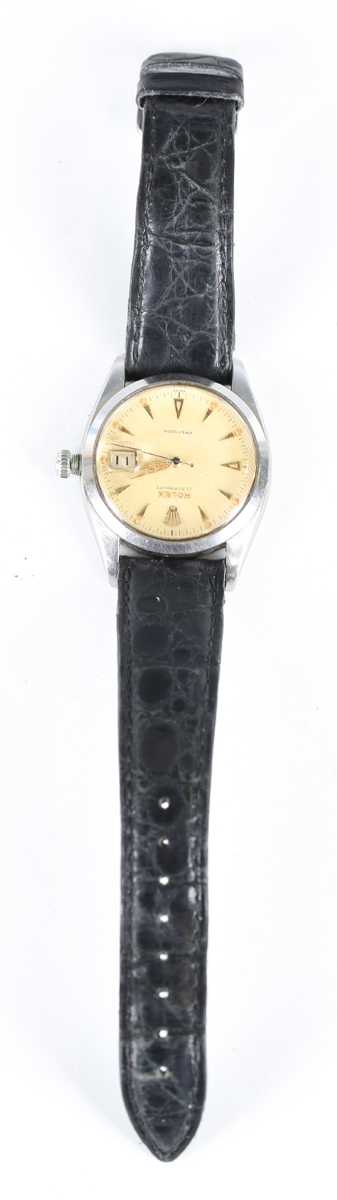 A Rolex Oysterdate Precision stainless steel cased gentleman's wristwatch, Ref. 6494, circa 1954, - Image 3 of 10