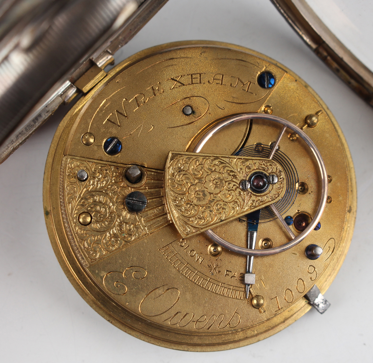 A silver cased keywind open-faced gentleman's pocket watch, the gilt fusee movement with lever - Image 16 of 18