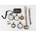 Two silver cased keyless wind open-faced gentlemen's pocket watches, import marks London 1919 and