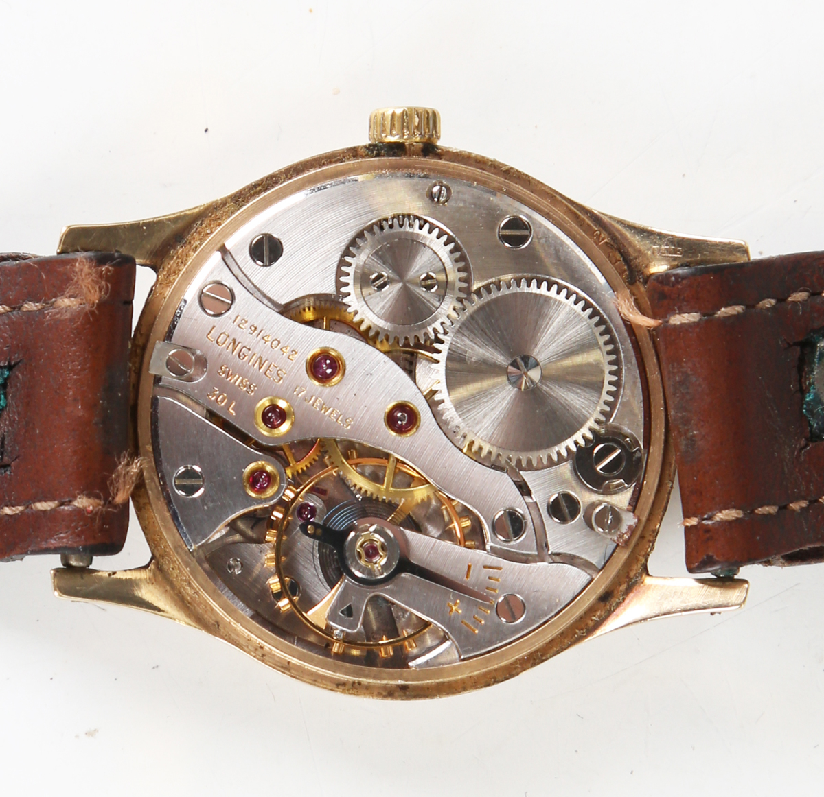 A Longines 9ct gold circular cased gentleman's wristwatch, circa 1966, the signed jewelled 30L - Image 6 of 6