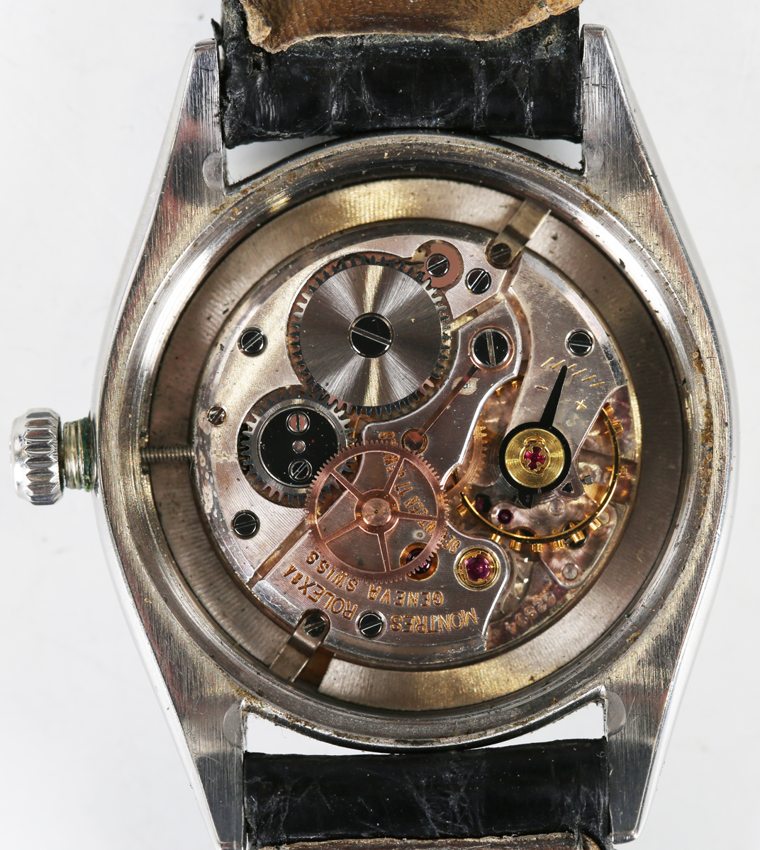A Rolex Oysterdate Precision stainless steel cased gentleman's wristwatch, Ref. 6494, circa 1954, - Image 9 of 10