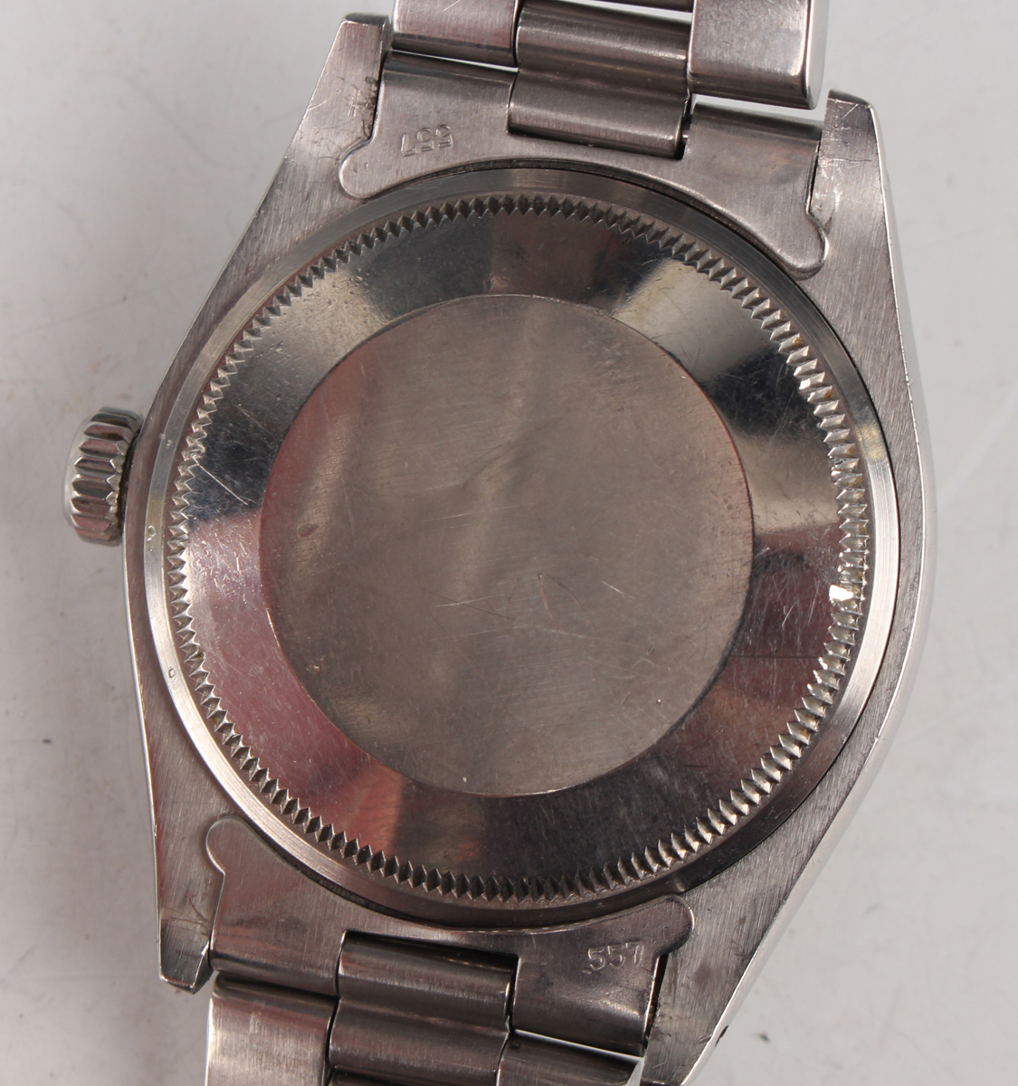 A Rolex Oyster Perpetual Date stainless steel gentleman's bracelet wristwatch, Ref. 1500, circa - Image 4 of 7