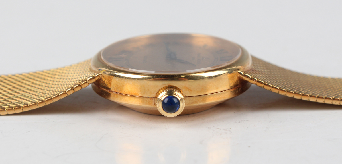 A Baume & Mercier Genève Baumatic 18ct gold oval cased gentleman's bracelet wristwatch, the signed - Image 4 of 5