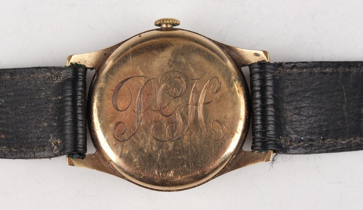 A Rolex Precision 9ct gold circular cased gentleman's wristwatch, Ref. 12325, with signed jewelled - Image 4 of 6