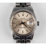 A Rolex Oyster Perpetual Datejust stainless steel gentleman's bracelet wristwatch, Ref. 6030,