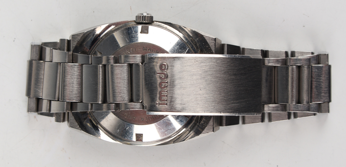 An Orion steel backed diver's style gentleman's wristwatch with unsigned E.B. movement, the signed - Image 2 of 15