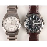 A Citizen Eco-Drive Perpetual Calendar Titanium gentleman's chronograph alarm wristwatch, the signed