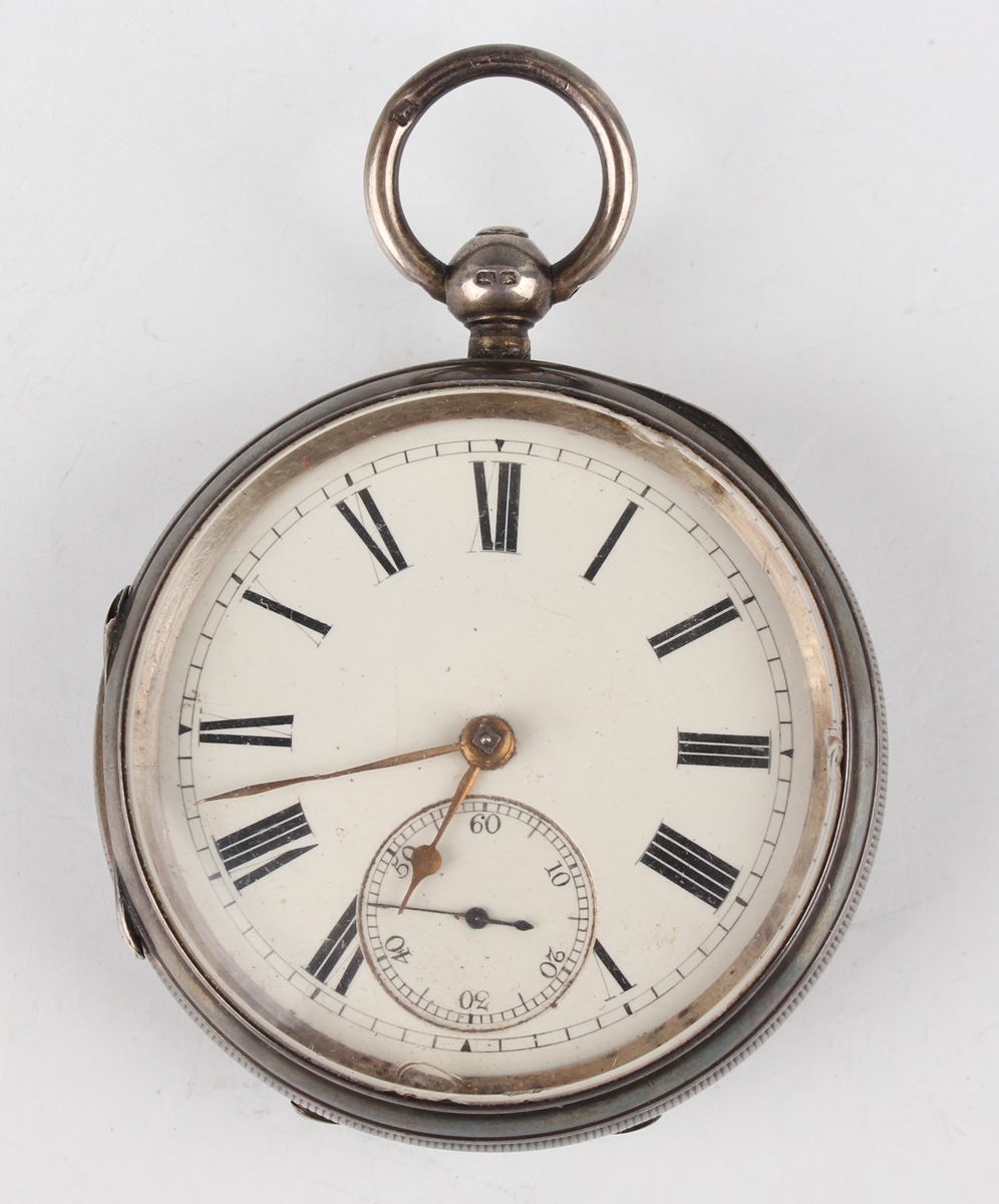 A silver cased keywind open-faced gentleman's pocket watch, the gilt fusee movement with lever - Image 18 of 18
