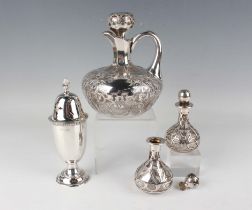 A George V silver baluster sugar caster, London 1913 by Robert Stebbings, weight 111.4g, height