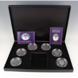 An Elizabeth II Solomon Islands one-ounce silver proof large format six-coin set 2016 celebrating