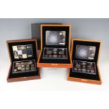Two Elizabeth II Royal Mint Executive Proof deluxe-cased year-type sets 2008, Nos. 2569 and 4932,