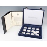 A collection of thirteen Elizabeth II Westminster Mint Trafalgar Bicentenary silver five pounds