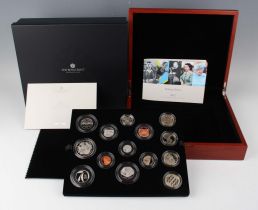 An Elizabeth II Royal Mint Making History fourteen-coin year-type set 2022, cased and boxed with