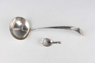 A George V silver Old English pattern soup ladle, Sheffield 1930 by Viner's Ltd, length 30cm, and