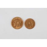 A George V sovereign 1912 and an Edward VII half-sovereign 1902.Buyer’s Premium 29.4% (including VAT