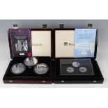 An Elizabeth II Westminster Mint one-ounce silver three-coin set celebrating the Diamond Jubilee and