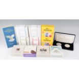 A collection of Elizabeth II Royal Mint silver proof collectors' editions coins, comprising Harry